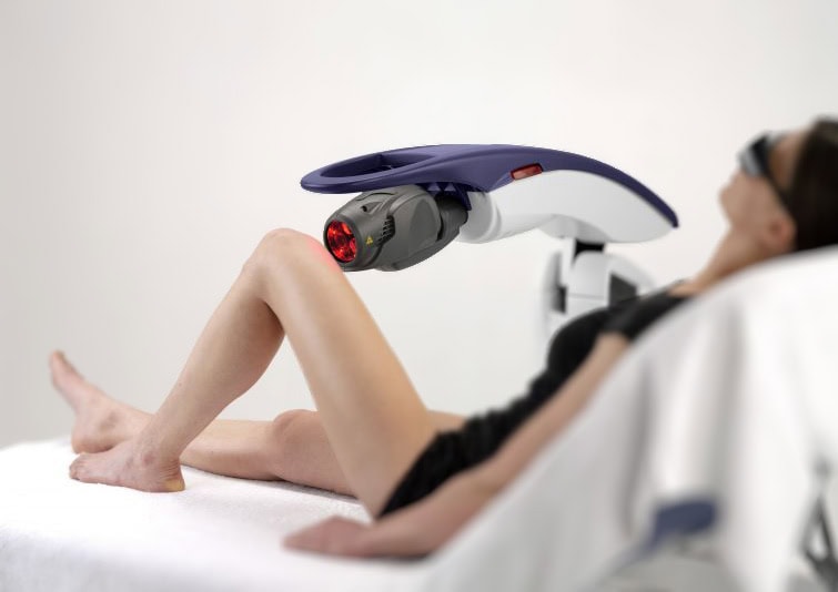Woman undergoing MLS Laser Therapy